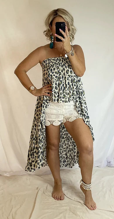 Daphne Skirt - Cream leopard