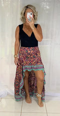Daphne Skirt - Pink + Aqua