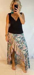 Halo Wrap Skirt - Coco blue